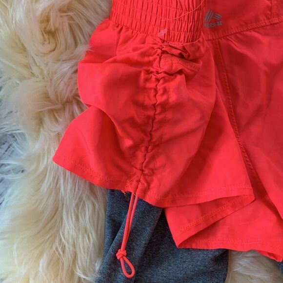 Women's Elastic Waist Workout 2 in 1 Capri Leggings Pants with Shorts At… - Picture 11 of 11